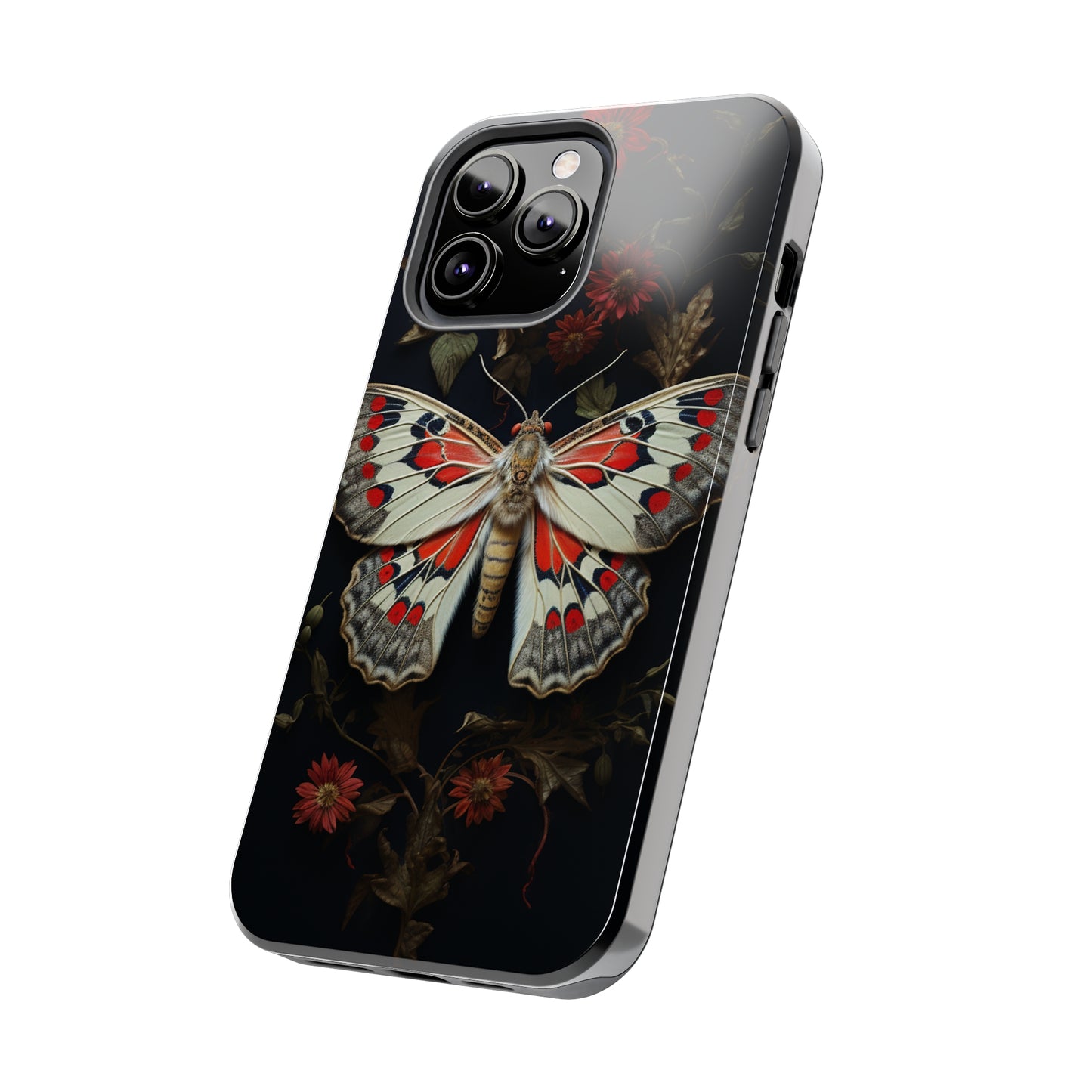 Deadhead Moth Gothic Floral Aesthetic Dark Academia iPhone Case | Embrace Mysterious Elegance