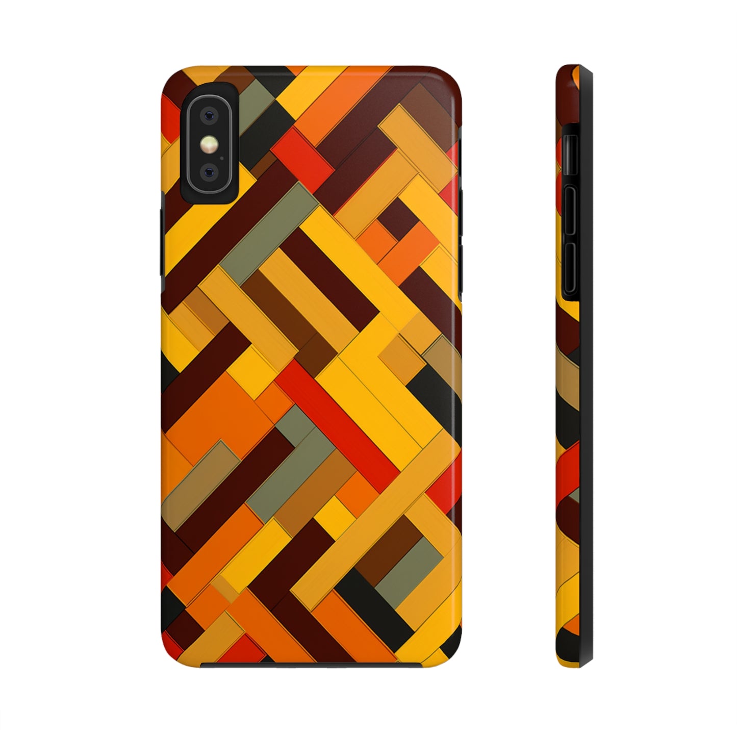 iPhone Tough Case: Intricate & Durable - The Weave Geometric Art Pattern