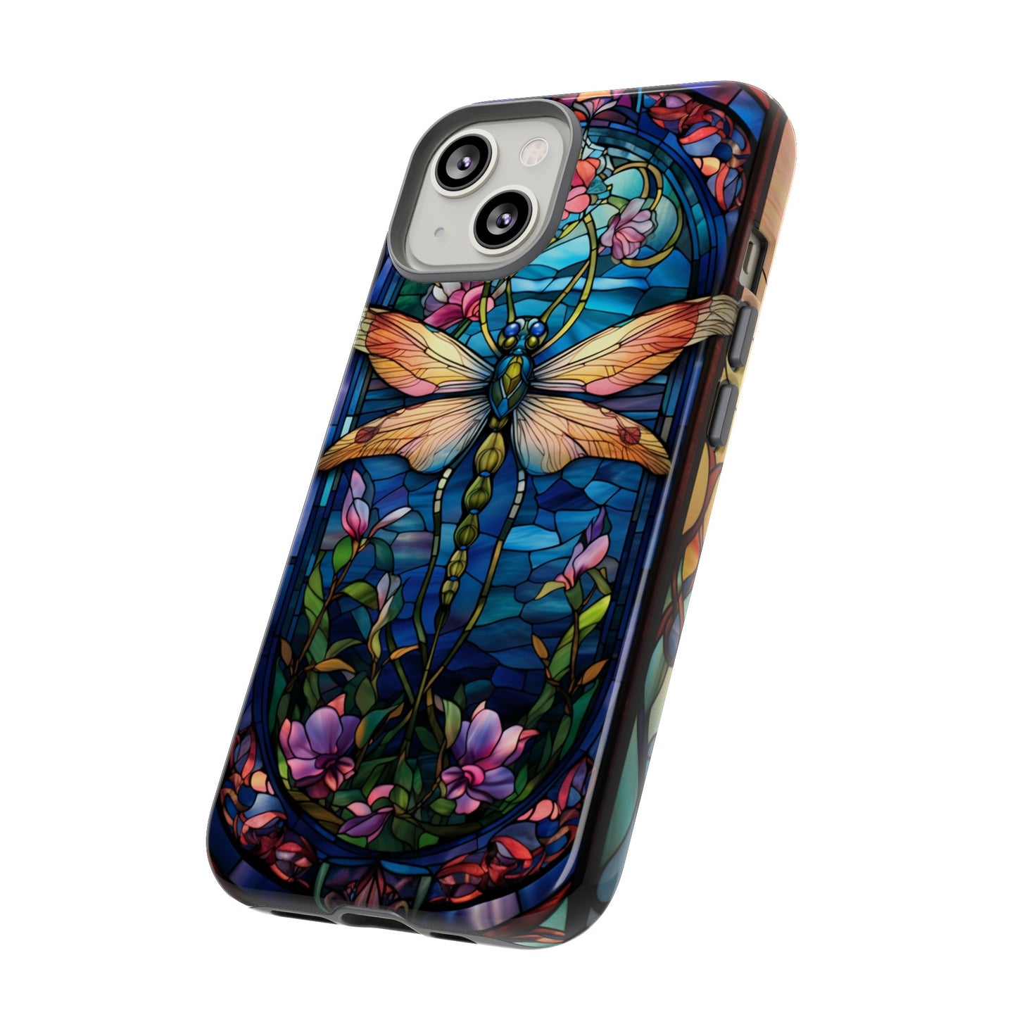 Art Nouveau Stained Glass Dragonfly Phone Case