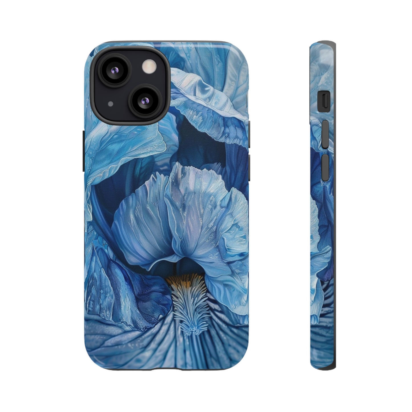 Floral Blue Iris Oil Painting Flower Phone Case