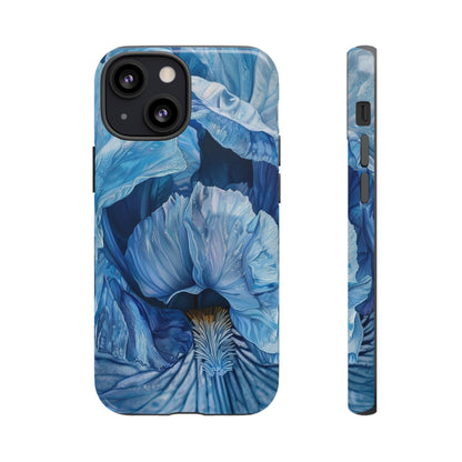 Floral Blue Iris Oil Painting Flower Phone Case