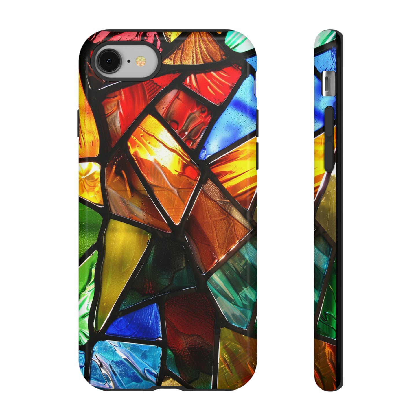 Color Explosion Abstract Stained Glass Phone Case