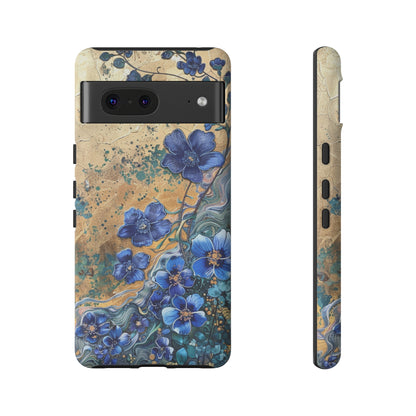 Forget Me Nots Vintage Color Splash Floral Design Phone Case