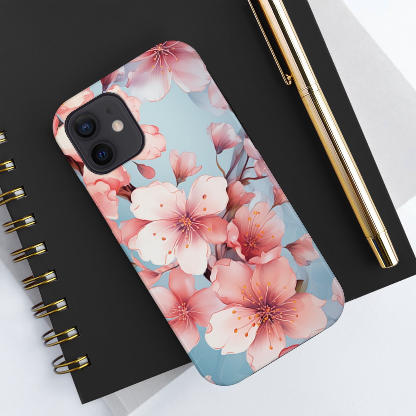 Pretty in Pink Flowers Tough iPhone Case | Floral Phone Cover