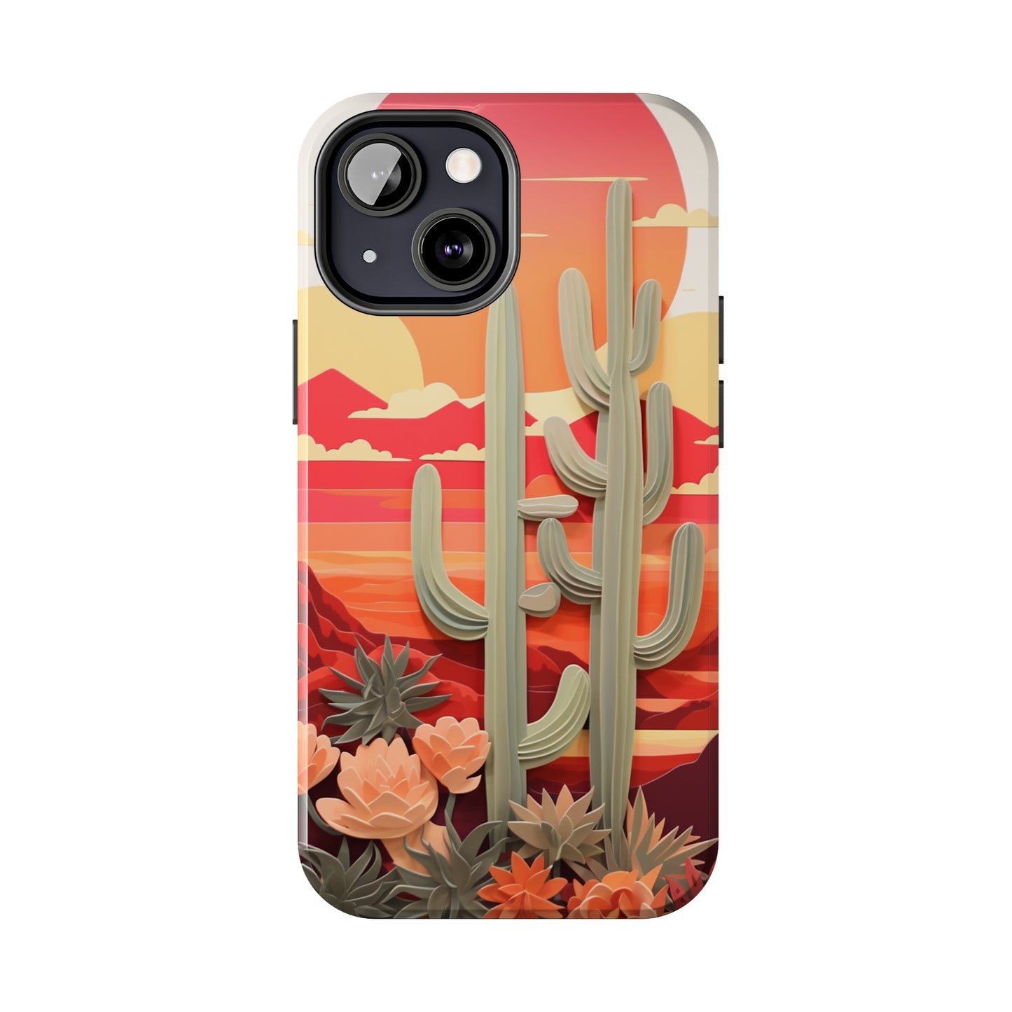 Cactus Desert Sunset iPhone Case