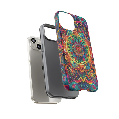 Cosmic Stained Glass Mandala Phone Case