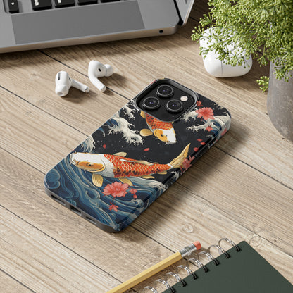 Graceful Flow: Koi Fish Inspired | Japanese Art Masterpiece iPhone Case