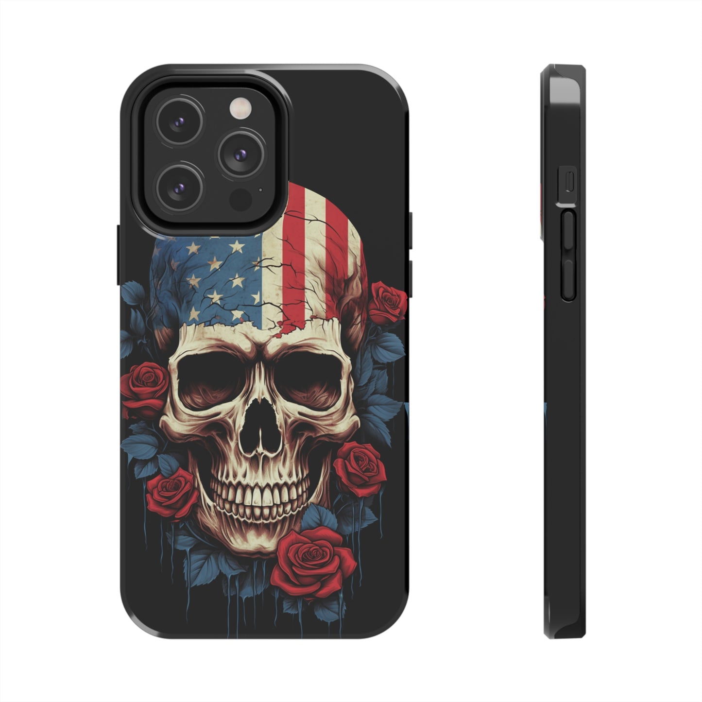 American Pride with an Edgy Spin: Skull USA Flag iPhone Case – Modern Protection Meets Patriotic Design