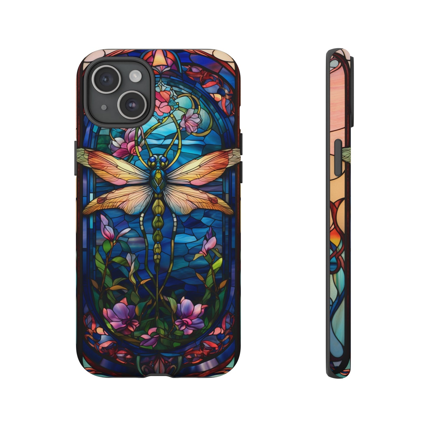 Art Nouveau Stained Glass Dragonfly Phone Case