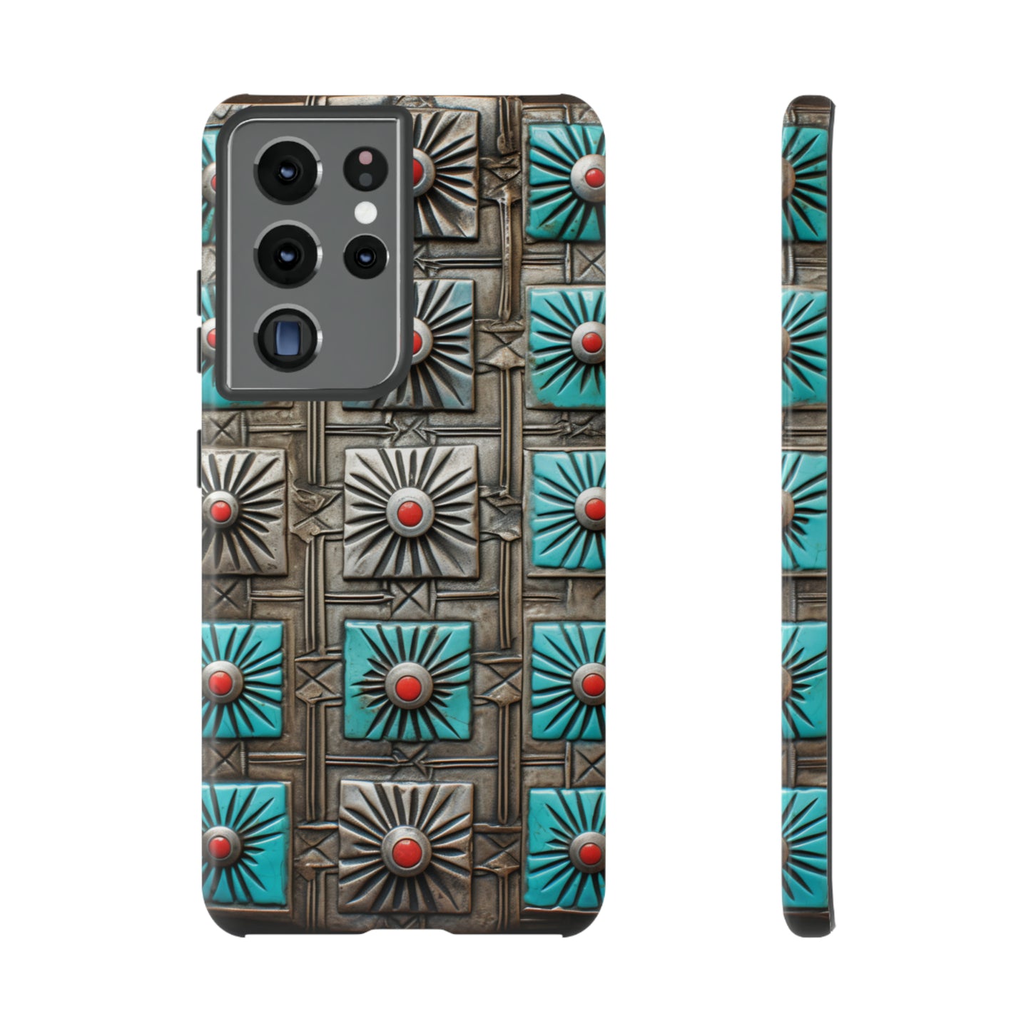 Vintage Navajo Native American Turquoise Concho Phone Case for iPhone 15, 14, 13, 12, 11 Pro Max, 14 Plus, iPhone XS Max, iPhone XR, iPhone 7, 8, 14, 15 Plus, SE