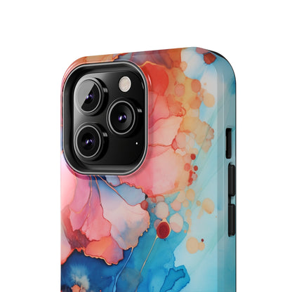 Marbled Floral Watercolor Phone Case | Embrace the Mesmerizing Multicolor Art