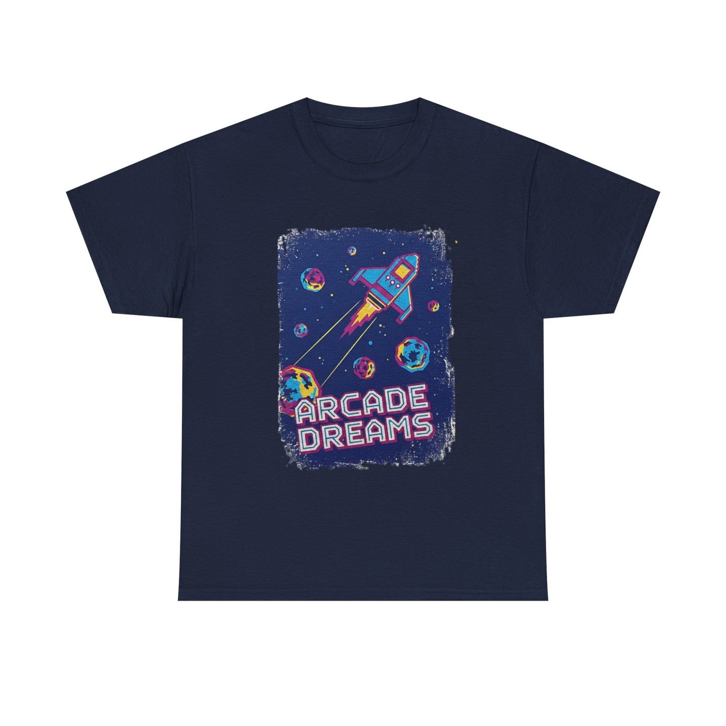 Asteroids Arcade Sci Fi T-Shirt Retro Gamer Gen X Nerd Tee