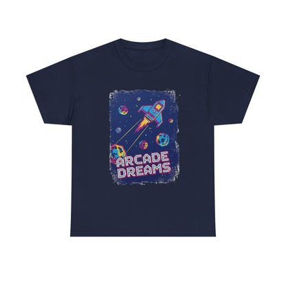 Asteroids Arcade Sci Fi T-Shirt Retro Gamer Gen X Nerd Tee
