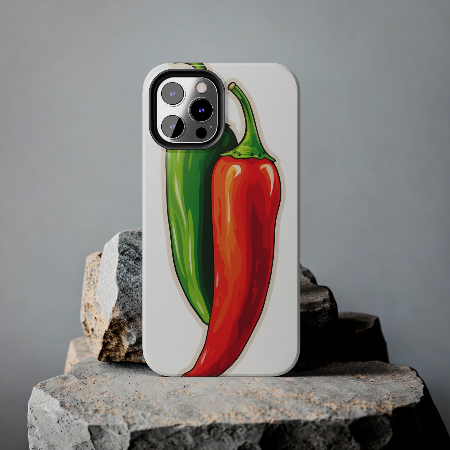 Green or Red Hot Chiles iPhone Case | New Mexico Fiery Flavors for Spice Lovers