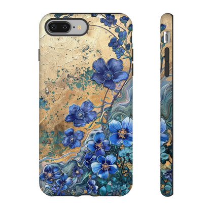 Forget Me Nots Vintage Color Splash Floral Design Phone Case