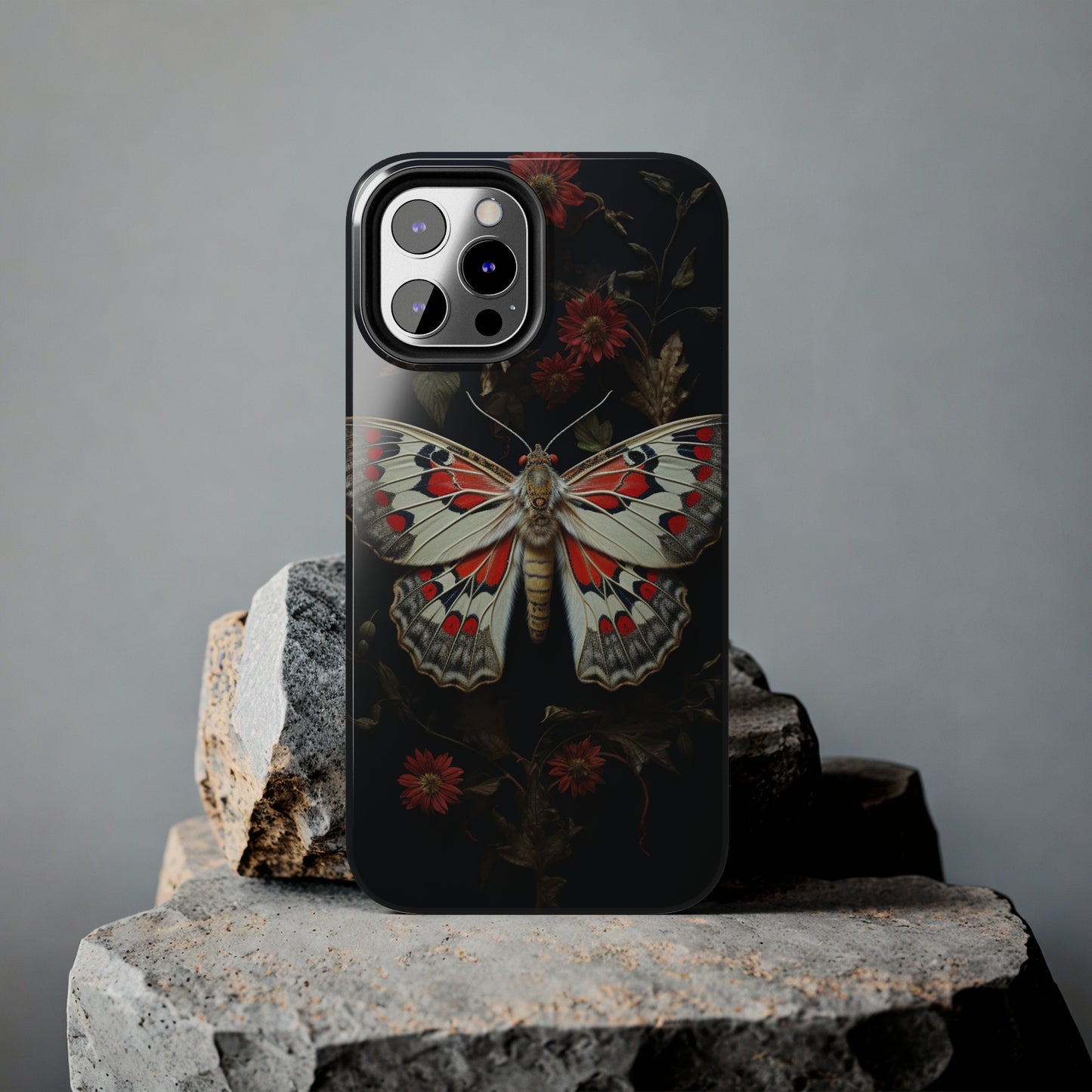 Deadhead Moth Gothic Floral Aesthetic Dark Academia iPhone Case | Embrace Mysterious Elegance