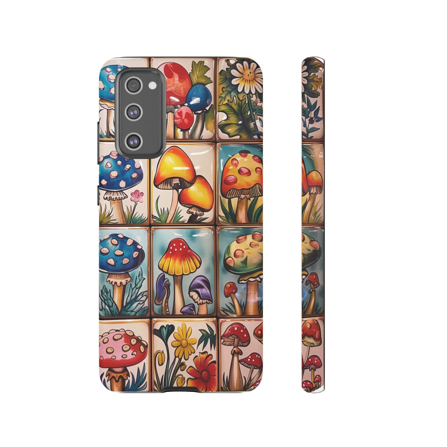 Trippy Magic Mushroom Tile  Abstract Art Phone Case