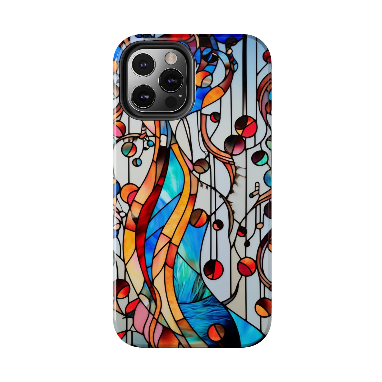 Golden Era Elegance: Art Deco Stained Glass iPhone Case | Vintage Glamour in Modern Protection