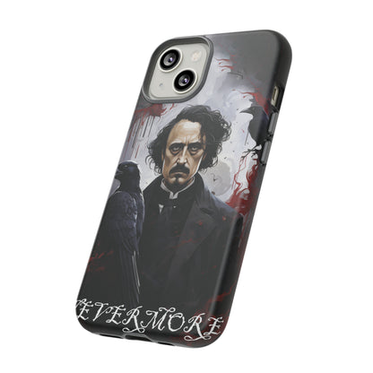 Nevermore Edgar Allen Poe, gothic Raven, Retro Samsung Galaxy Phone iPhone 15, 14 Plus 13 12 7 8 Se Horror Dark Academia Style goth Vibe