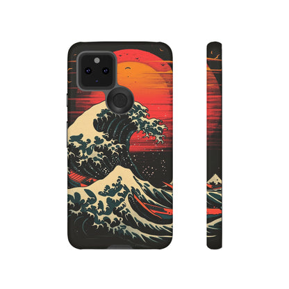 Great Wave off Kanagawa Retro Sunset