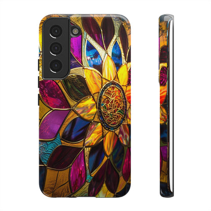 Cosmic Stained Glass Mandala Phone Case