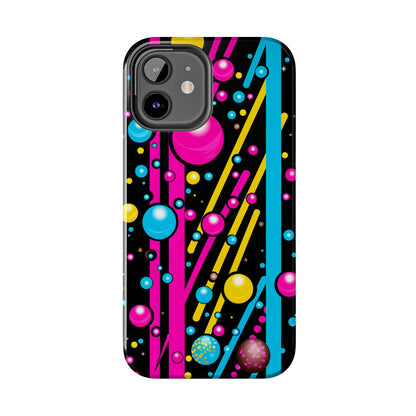 Retro Geometric Psychedelic iPhone Case | A Nostalgic Trip to Colorful Dimensions