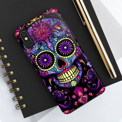 Sugar Skull iPhone Case | Dia de los Muertos Tough Case for iPhone 11, 12, 13