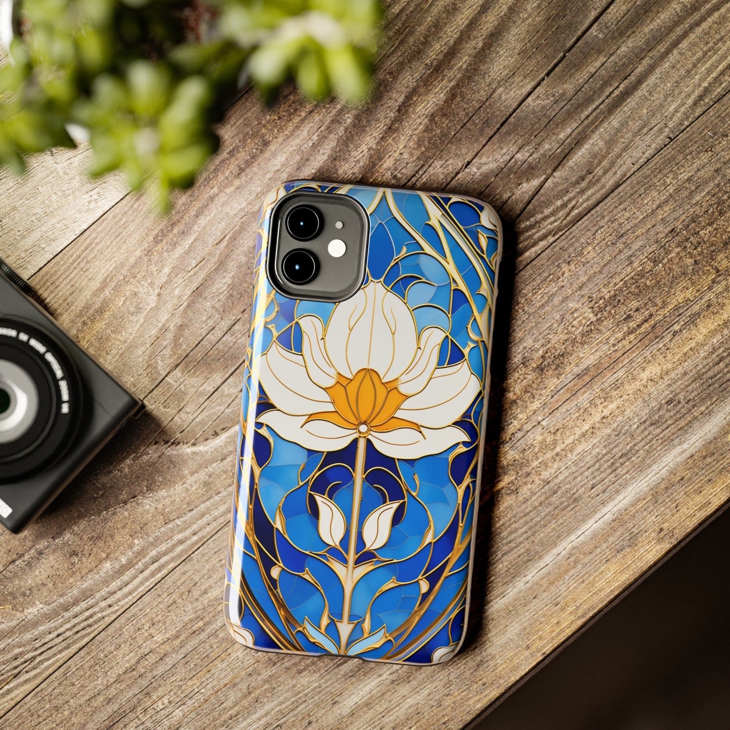 Art Deco Stained Glass iPhone Case | Vintage Floral Glamour, iPhone Case for Models 11 through 14 Pro Max