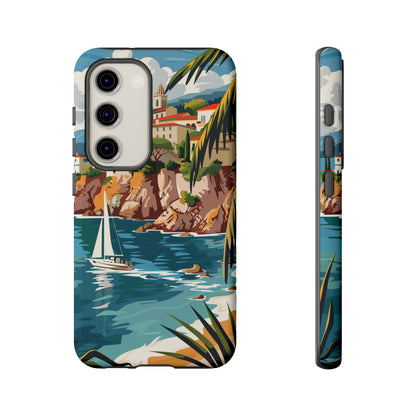 Midcentury French Riviera Sailboat Painting Phone Case