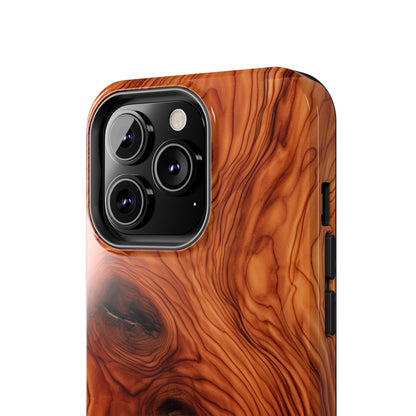 Elegant Timber: Faux Oak Wood Pattern | Dazzling Nature-Inspired iPhone Case