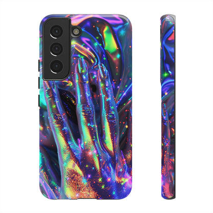 Marbled opalescent Holographic Print Phone Case