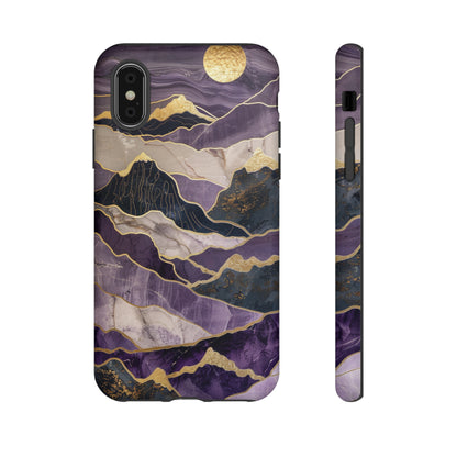 Abstract Purple Gold Mountain Phone Case