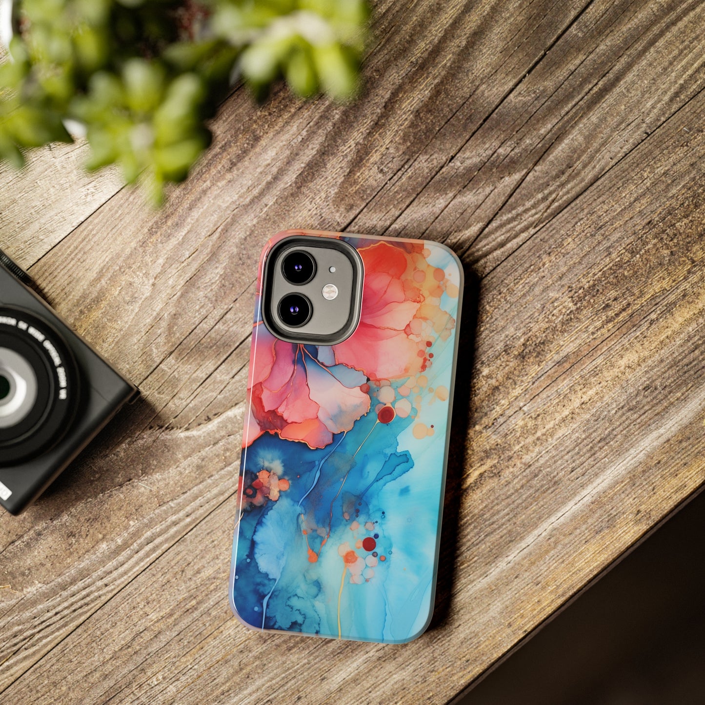 Marbled Floral Watercolor Phone Case | Embrace the Mesmerizing Multicolor Art