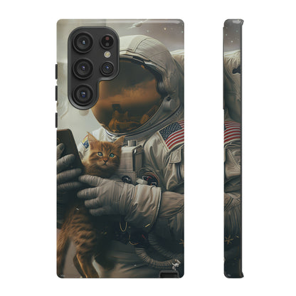 The Astronaut and the Cat Phone Case