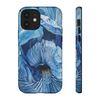 Floral Blue Iris Oil Painting Flower Phone Case