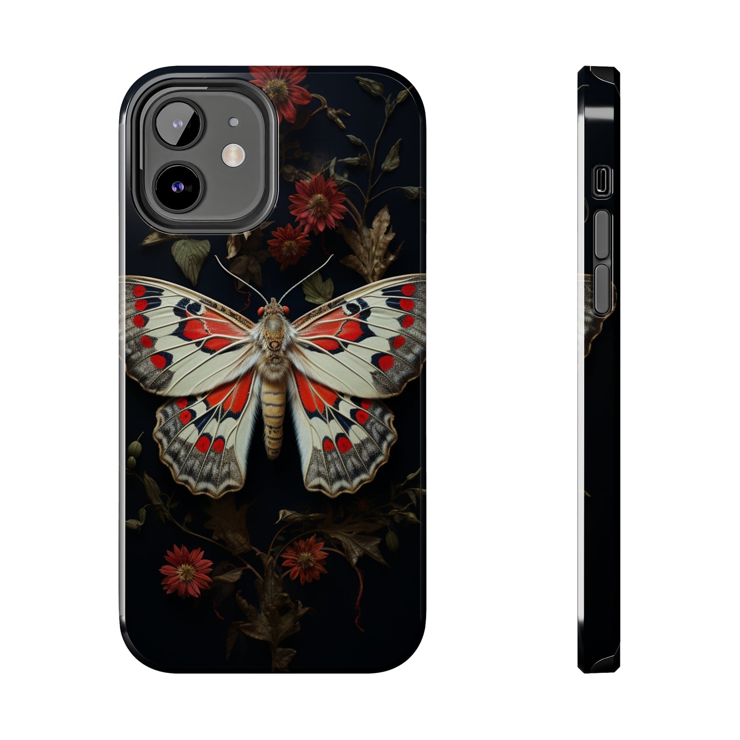 Deadhead Moth Gothic Floral Aesthetic Dark Academia iPhone Case | Embrace Mysterious Elegance