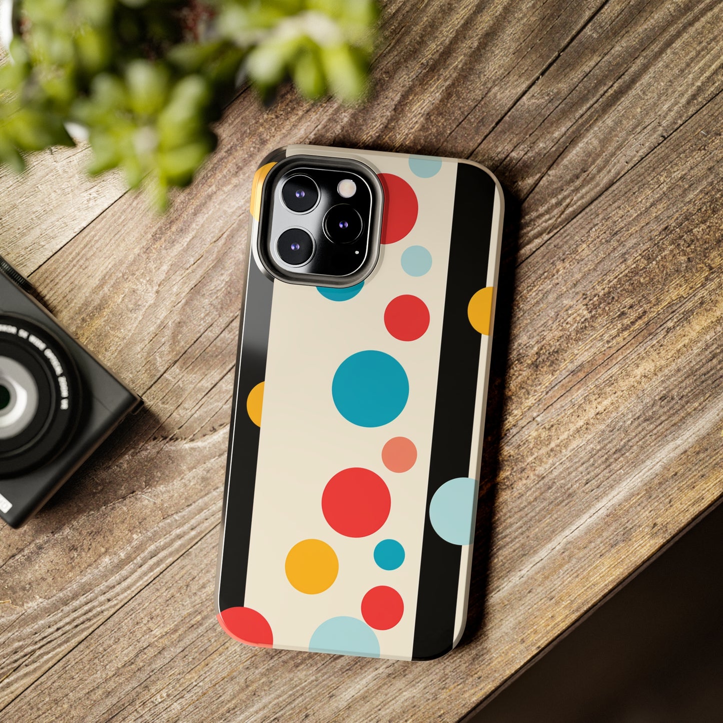 Classic Meets Creative: Abstract Polka Dots Tough Case for iPhone