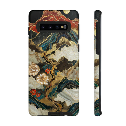 Chiyogami Stained Glass Floral Mountain Phone Case