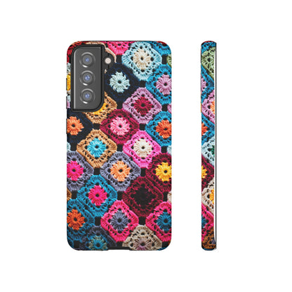 Vintage Floral Crochet Blanket Knit Look Phone Case