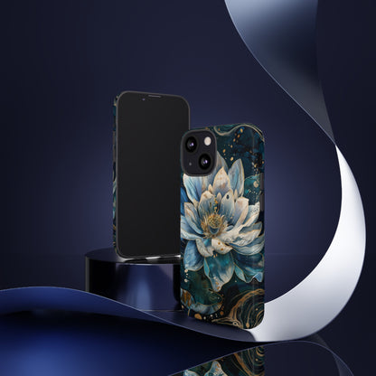 Zen Stained Glass Lotus Floral Design Phone Case