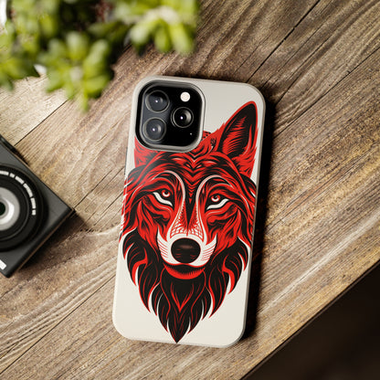 Mystic Echoes: Native American Tribal Wolf | Cultural Heritage iPhone Case