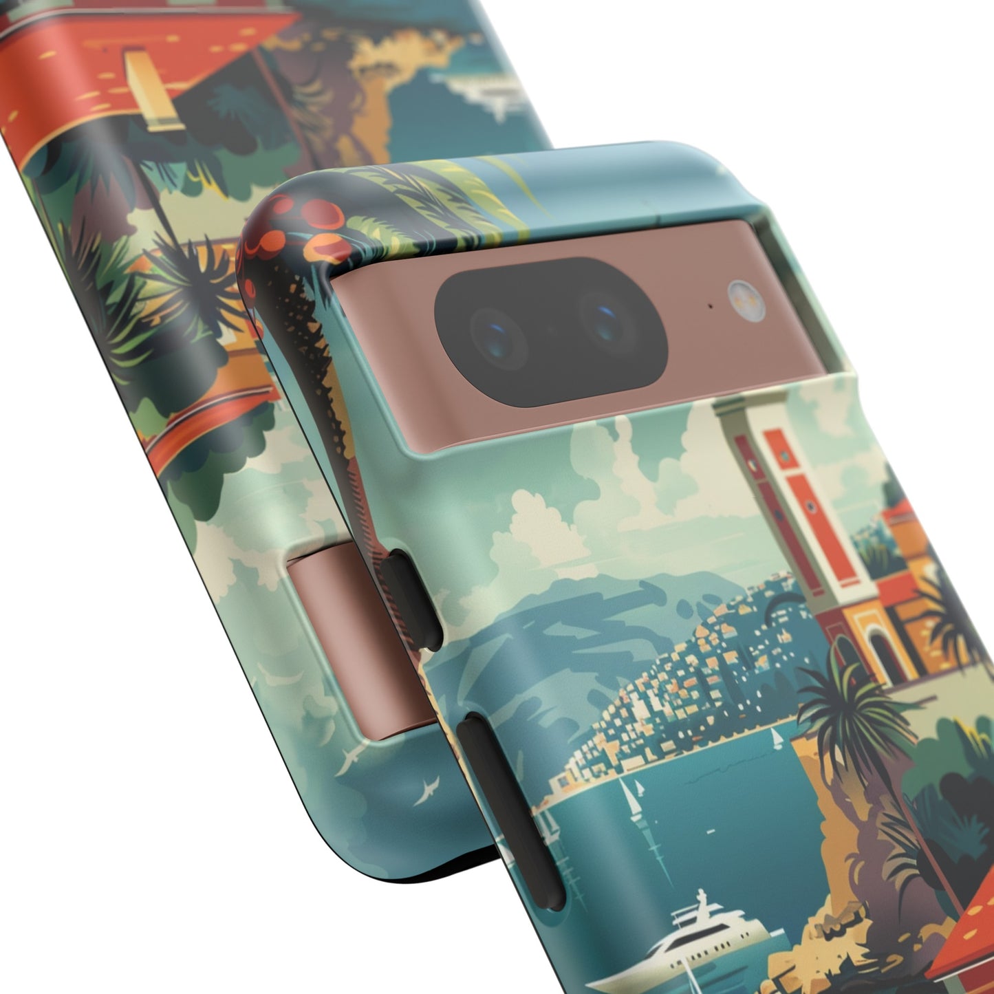 Midcentury French Riviera Landscape Painting Phone Case