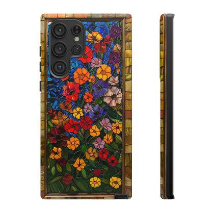 Gustav Klimt Style Flower Garden Painting Phone Case for iPhone 15, 14, Pro Max, 13, 12 & Samsung Galaxy S23, S22, S21, Google Pixel