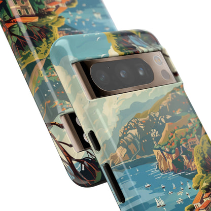 Midcentury French Riviera Landscape Painting Phone Case