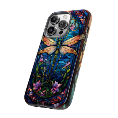 Art Nouveau Stained Glass Dragonfly Phone Case