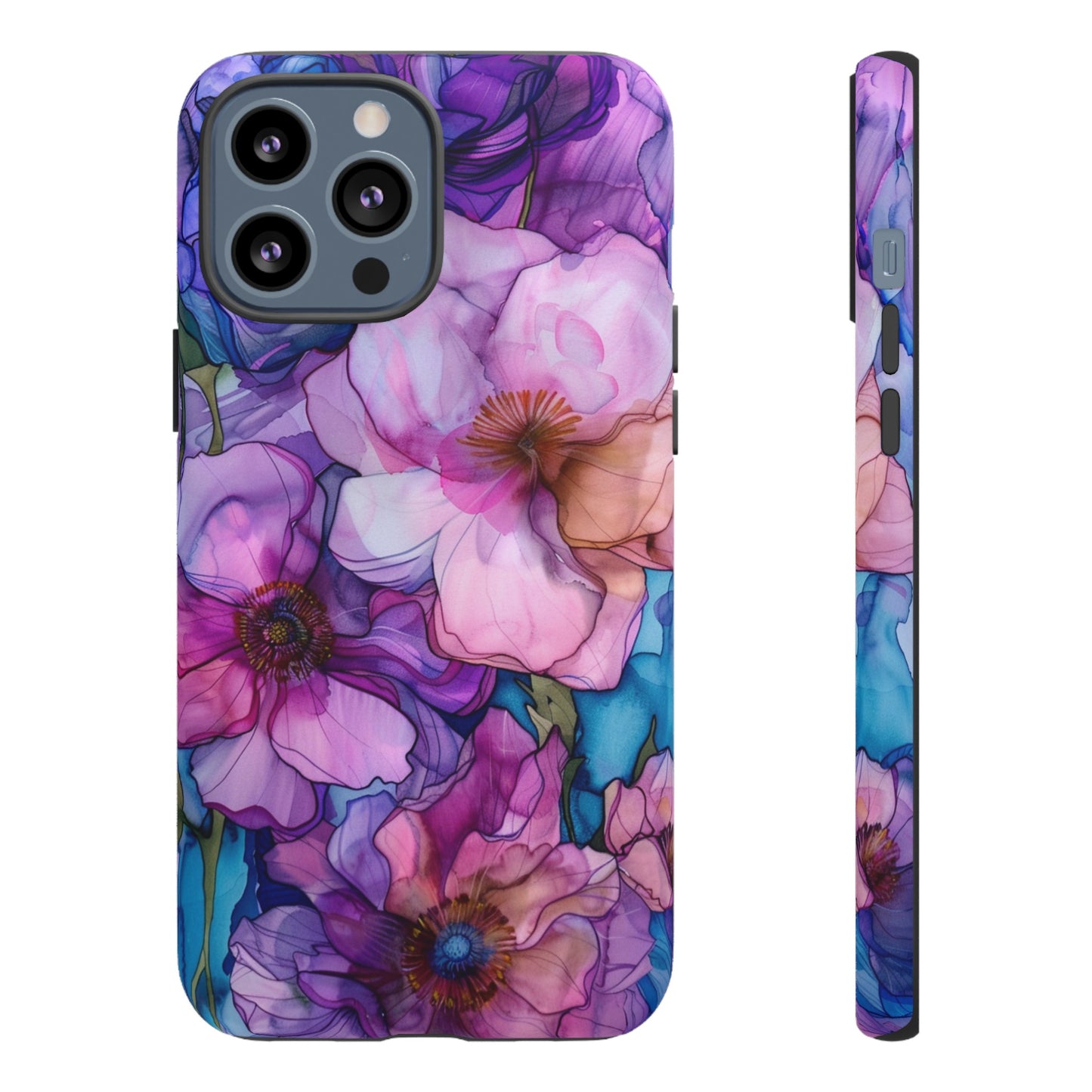 Purple Flower Stained Glass Phone Case