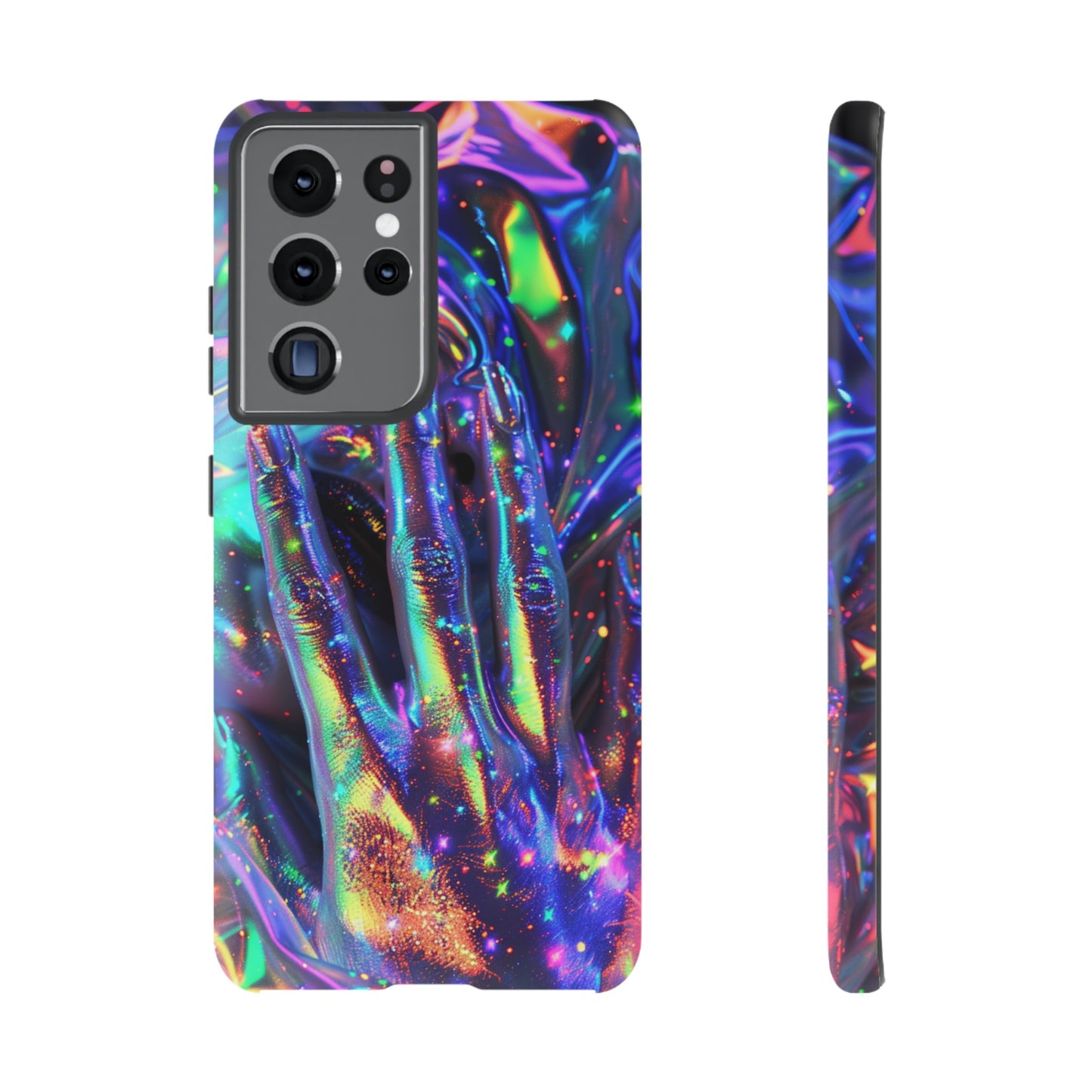 Marbled opalescent Holographic Print Phone Case