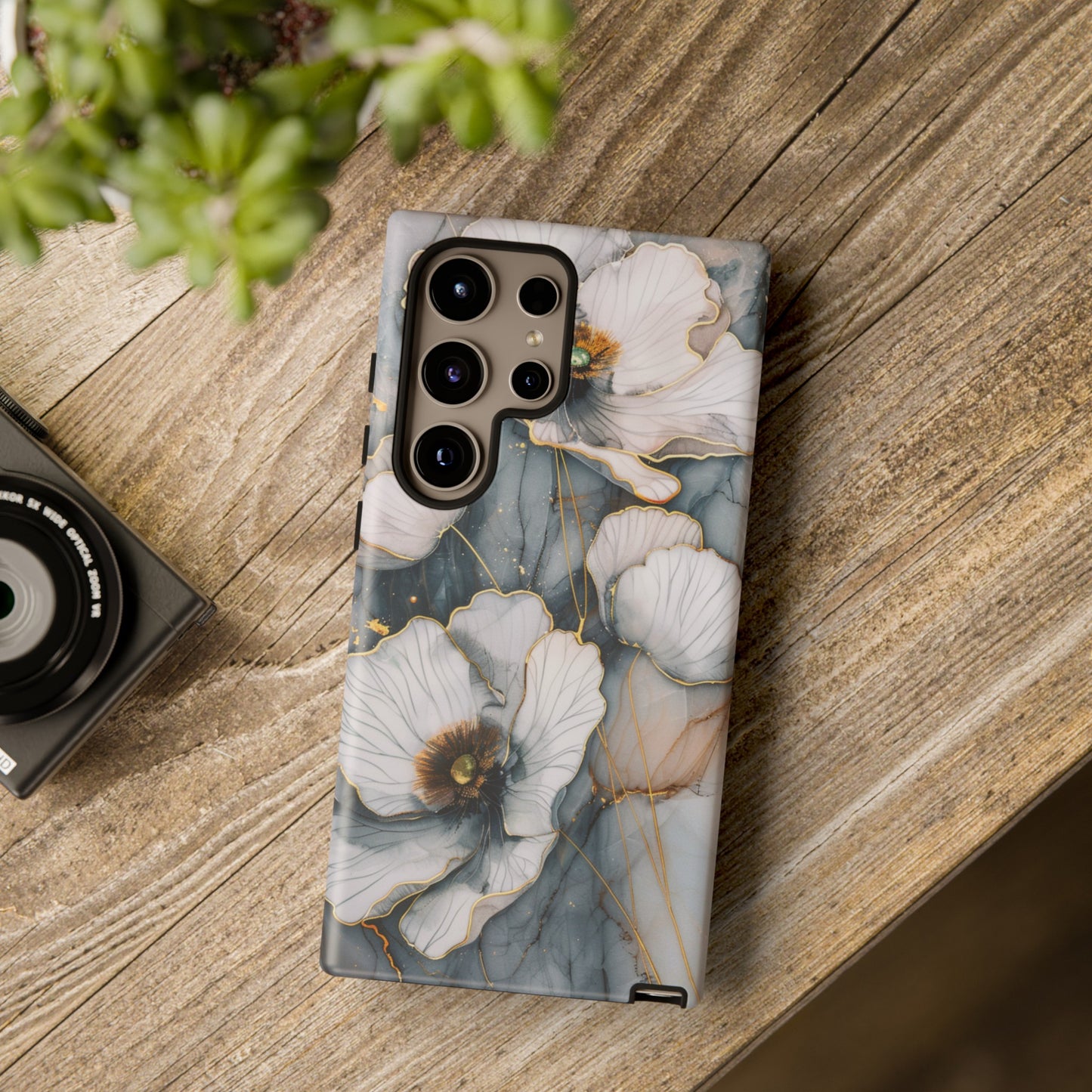 Flowers and Gold Phone Case