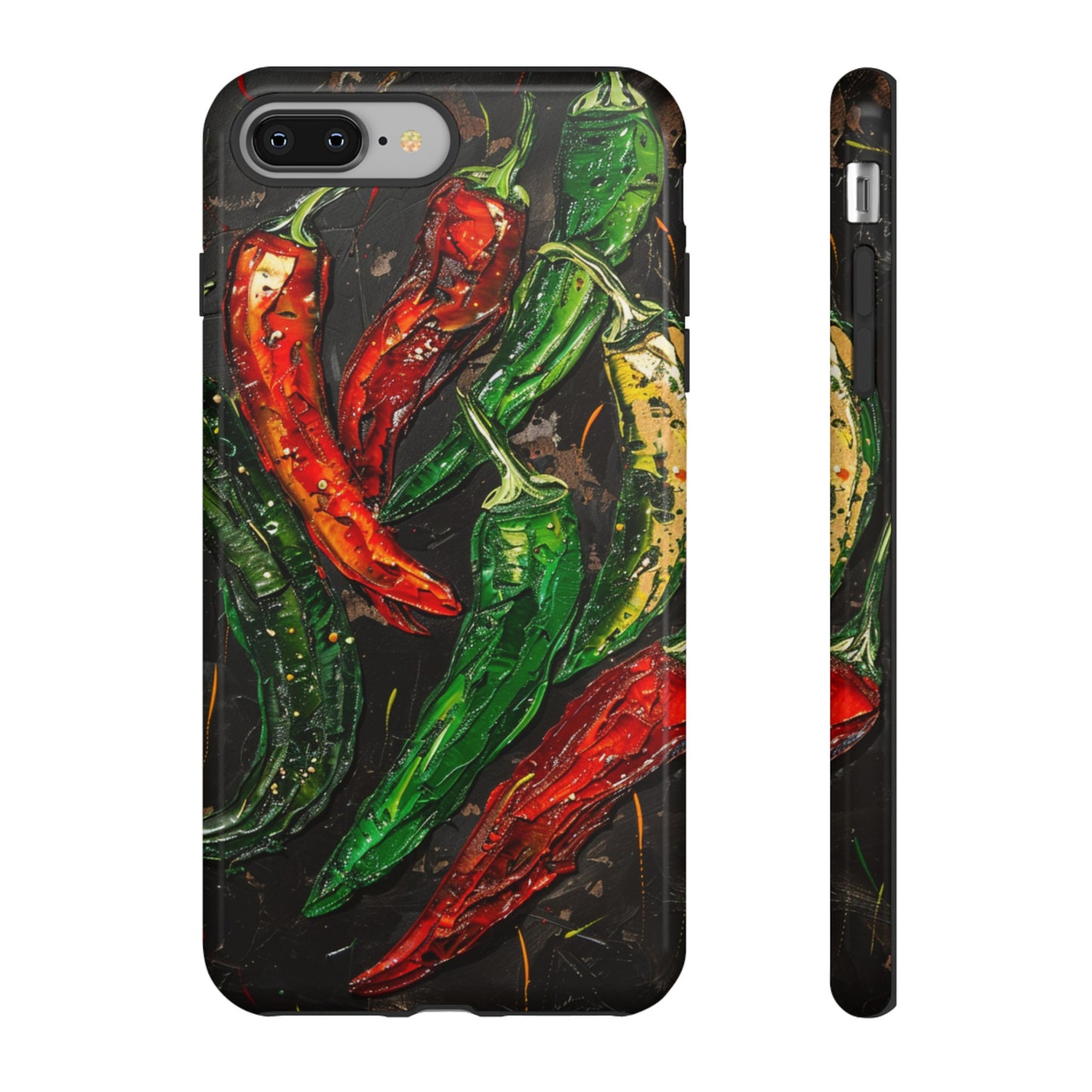 Green and Red Chili Peppers Phone Case