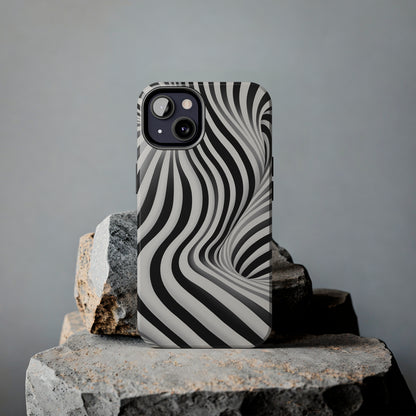 Twist Your Perception: Optical Illusion Tough Case for Apple iPhone Models – Where Art Meets Function